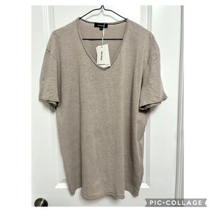 NEW BAYRUE AIOPSON COTTON DOUBLE RAW EDGE SLIM FIT T-SHIRT